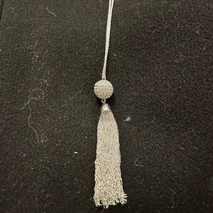 Elegant Silver Tassel Necklace